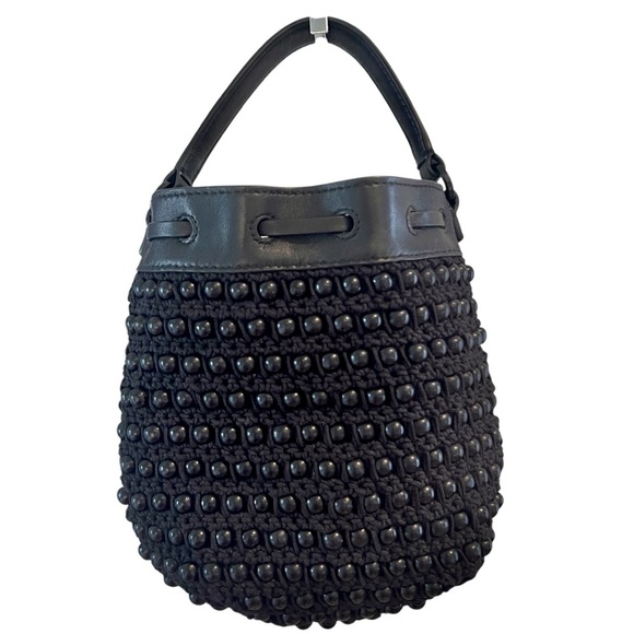 Tory Burch Willa Beaded Crochet Mini Bucket Bag - Picture 3 of 8